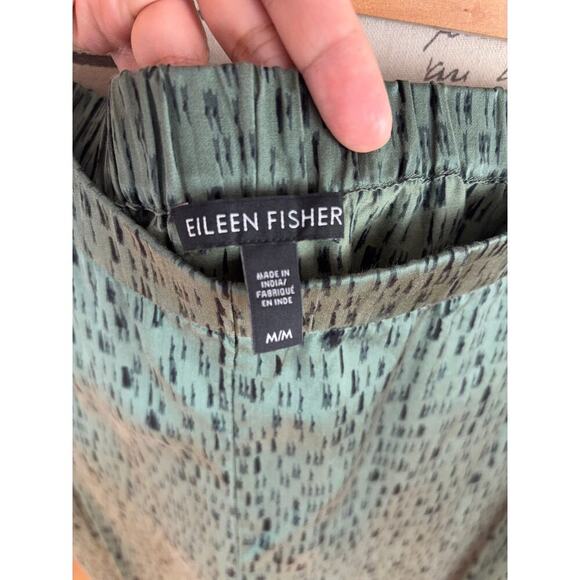 B12 Eileen Fisher Nori Silk  Pants Set Womens M/L Minimalist  Lounge Lazy Luxury - Picture 11 of 14